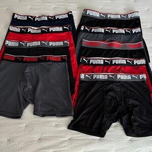 Puma Men's Boxer Briefs - Black, Gray, blue, and Red